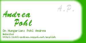 andrea pohl business card